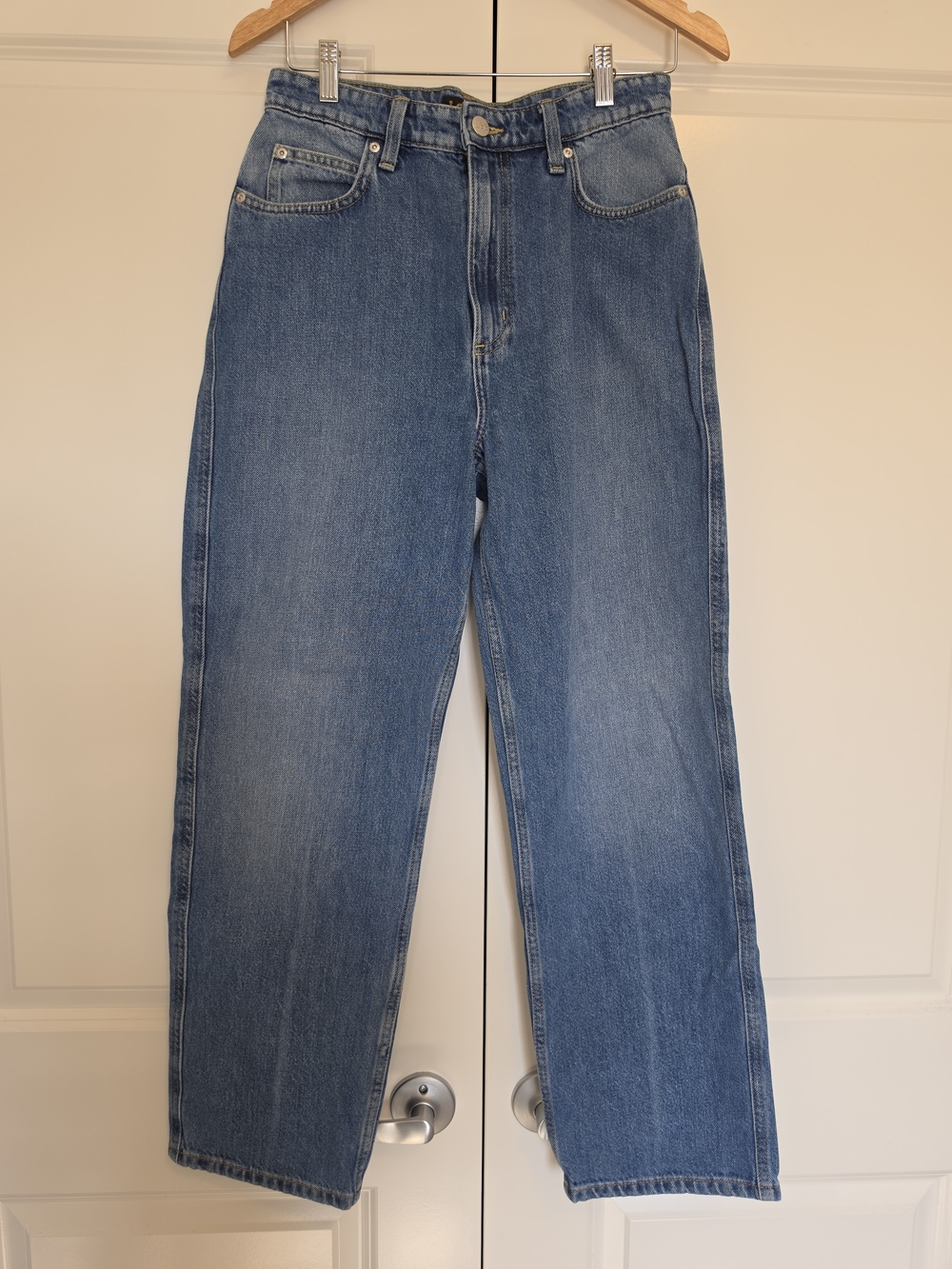 LEE VINTAGE MODERN HIGH RISE RELAXED STOVEPIPE CINCH BACK JEANS 29